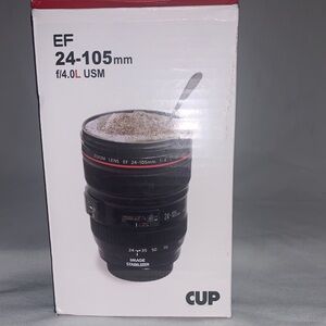 Canon Black and Red Lens Cup